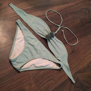 VS Tiffany blue bandeau bikini